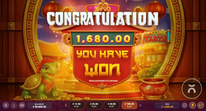 Fortune Tarta - kabuuang panalo pagkatapos ng Free Spins
